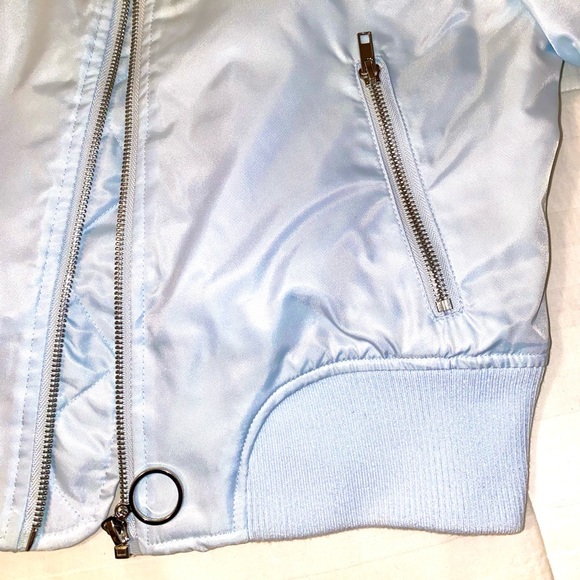 Light Blue Bomber Jacket - Picture 3 of 4